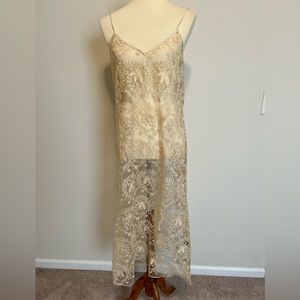NWT Sheer Lace Cami Dress